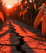 夕阳下玉米地特写5162#横屏 