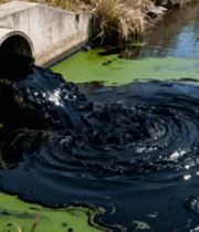 污水从管道排入水体1719#横屏 