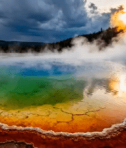 五彩斑斓温泉自然风光4215#横屏 