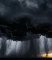 乌云密布下的降雨景观545#横屏 