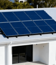 屋顶安装的太阳能光伏板807#横屏 