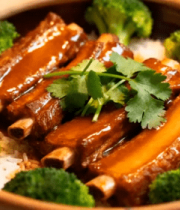 瓦罐排骨盖浇饭美食素材3839#横屏 