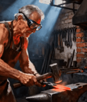 铁匠车间锻造金属素材5547#横屏 