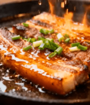 铁板五花肉烹饪特写2518#横屏 