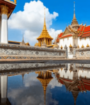 泰国寺庙建筑及倒影景观2460#横屏 