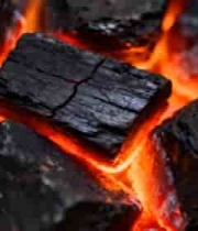  燃烧中的炭火特写(2)548#横屏 	 -