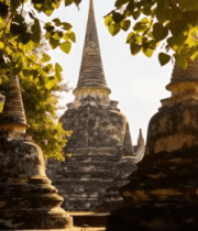 泰国寺庙古建筑景观4470#横屏 