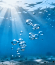 水下阳光照射气泡画面224#横屏 