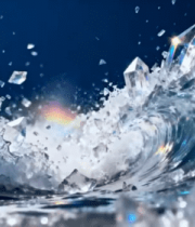 水晶海浪冲击画面4027#横屏 