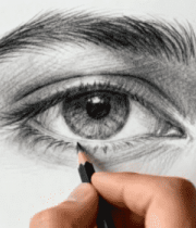 手绘眼睛特写画面122#横屏 