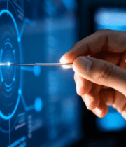 手指触碰科技感虚拟界面4552#横屏 