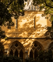 树木环绕的欧式建筑4188#横屏 