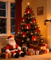 室内圣诞老人与圣诞树场景5024#横屏 