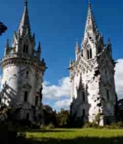  欧式城堡塔楼自然风光2590#横屏 	 