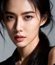  女性模特近景特写1247#横屏 	 