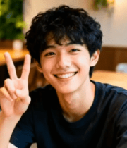 室内男士微笑比耶1350#横屏 