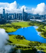 深圳城市风光航拍全景4686#横屏 