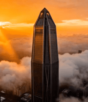 深圳平安金融中心航拍全景2700#横屏 