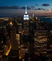  纽约曼哈顿摩天大楼夜景(1)1913#横屏 	 - 