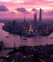 上海黄浦江畔城市全景3614#横屏 