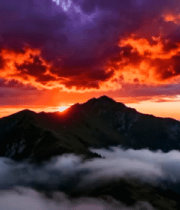 山脉云海日出景观3434#横屏 