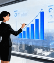 商务女性展示数据图表4456#横屏 