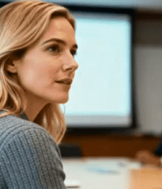 商务会议中的女性参会者3670#横屏 