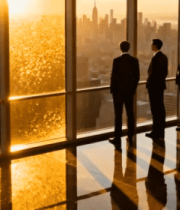 商务人士办公室赏城市景观4295#横屏 