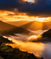 山间云海日出自然风光(2)4957#横屏 