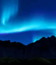 山间夜空极光景观466#横屏 