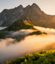 山间日出自然风光全景5065#横屏 