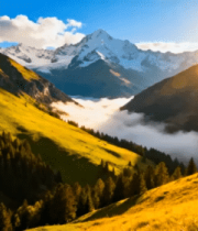 山间日出自然风光美景4220#横屏 