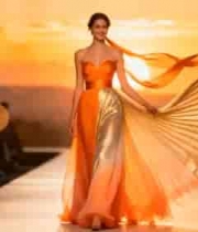  模特在舞台走秀画面330#横屏 	 