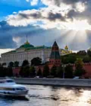  莫斯科河畔克里姆林宫风光2393#横屏 	 