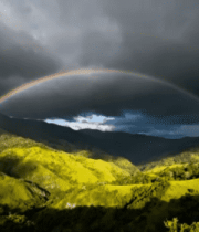 山间彩虹自然风景5255#横屏 