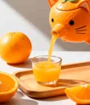  猫形容器倒橙汁场景1508#横屏 	 