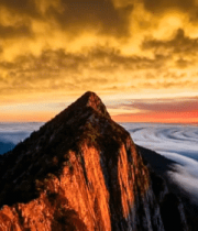 山峰云海日出自然景观3959#横屏 