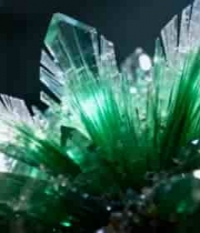  绿色水晶微距特写素材568#横屏 	 