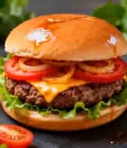  美味牛肉汉堡特写(1)1999#横屏 	 