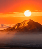 山峰日出云海景象1733#横屏 