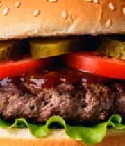  美味牛肉汉堡特写676#横屏 	 -