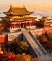  老君山古建筑云海日出景观823#横屏 	 - 