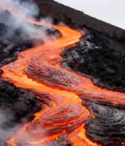  流动的火山岩浆景象2775#横屏 	 -