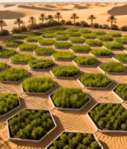 沙漠中的植物种植场景4064#横屏 