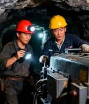  矿洞内工人操作机械设备402#横屏 	 - 