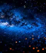  蓝色粒子光效背景素材(2)2945#横屏 	 