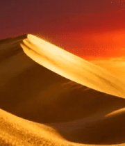 沙漠夕阳沙丘景观4237#横屏 