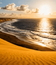 沙漠与海洋交界全景1414#横屏 