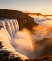 日落时工厂烟囱排放黑烟场景3161#横屏 