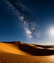 沙漠夜空银河全景4865#横屏 